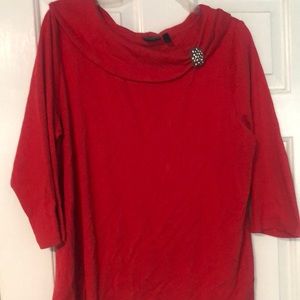 Red women Blouse. Size 1X. Fairly used but still in good condition.